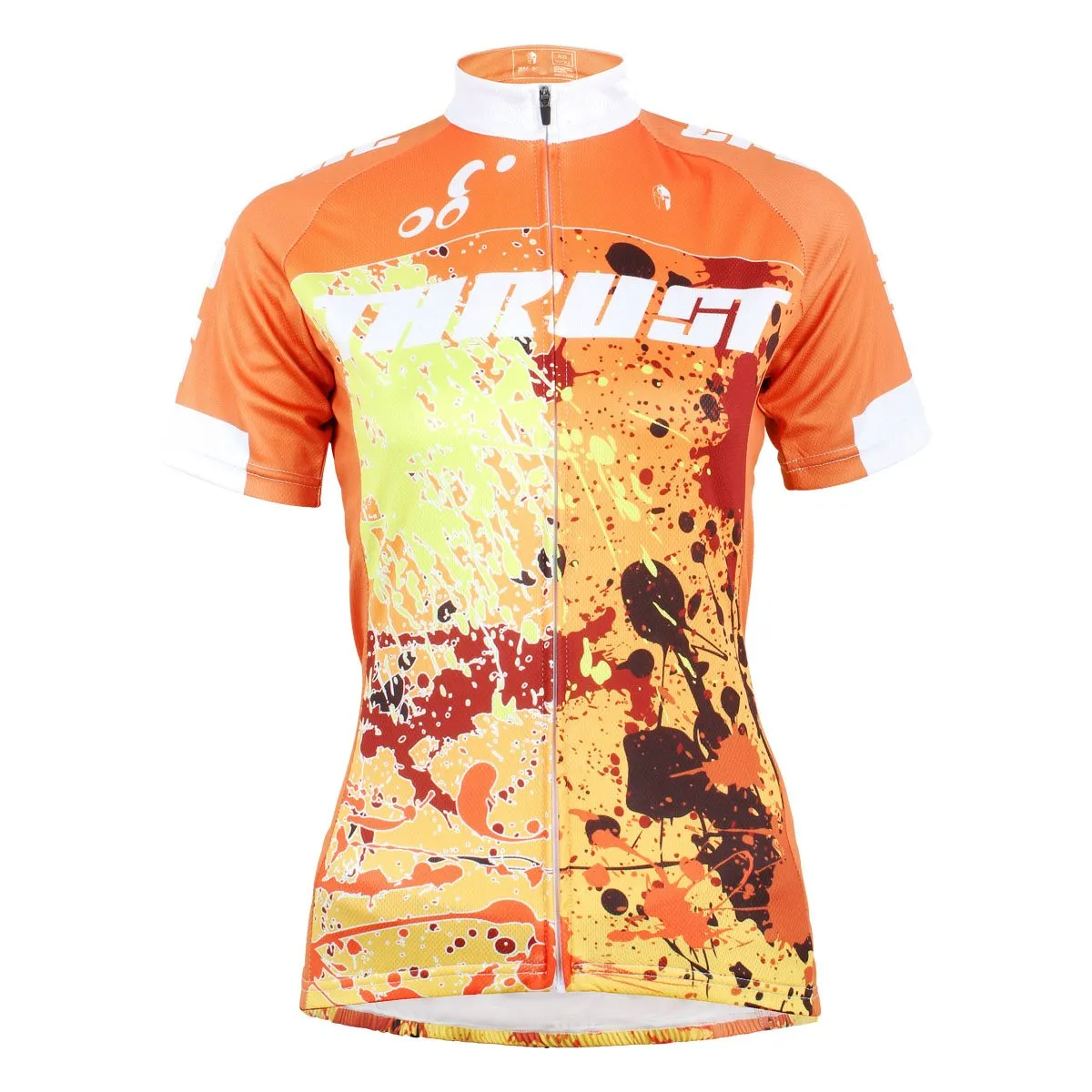 Ilpaladino TRUST Orange Women's Cycling Jersey Short Sleeve Bicycling Pro Cycle Clothing Racing Apparel Outdoor Sports Leisure Biking T-shirt Breathable Summer Clothes NO.587