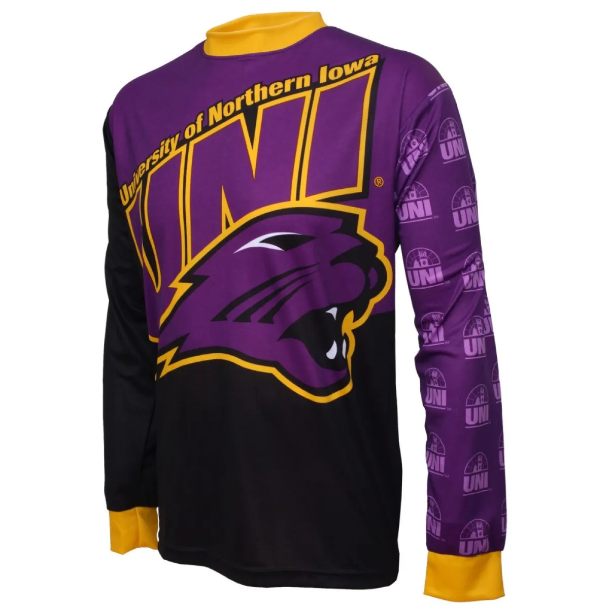 NCAA University of Northern Iowa UNI Panthers Mountain Long Sleeve Bike MTB Cycling Jerseys