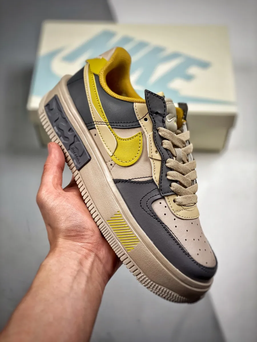 Nike Air Force 1 Fontanka Beach/Yellow-Dark Grey Brand New