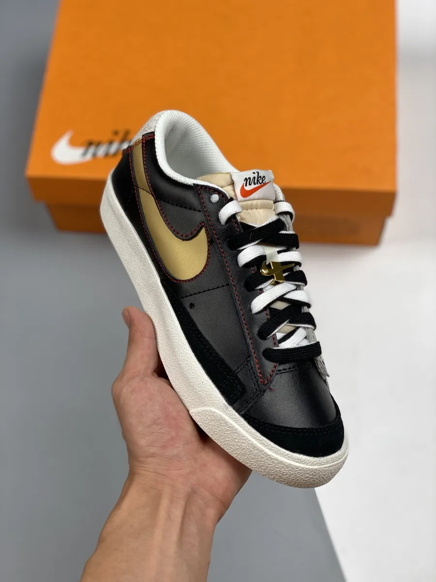 Nike Blazer Low Black Natural Removable Swoosh / nike removable swoosh