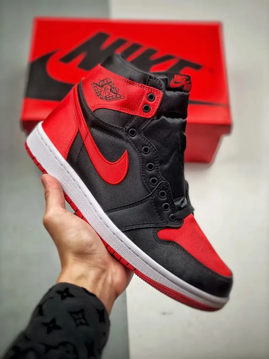 Air Jordan 1 High OG 'Satin Bred' Black/Red/White - Air Jordan Satin Bred FD4810-061
