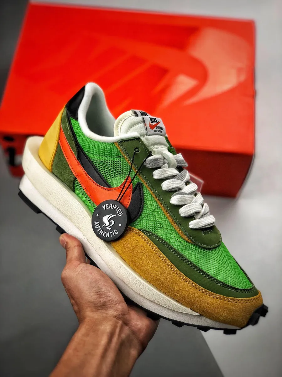 Sacai X Ldwaffle 'Green Gusto' Black-Varsity Maize-Safety Orange sacai waffle green