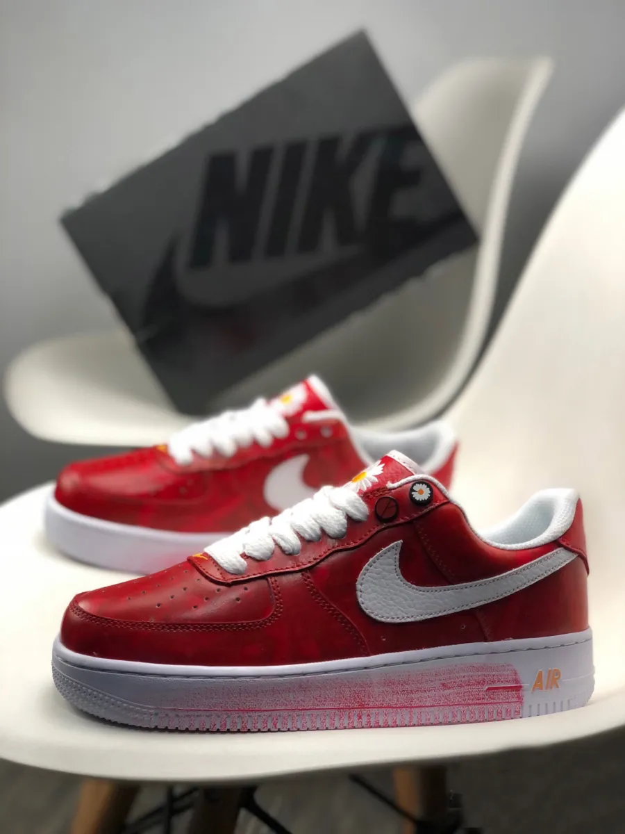 PEACEMINUSONE X Nike Air Force 1 'Para-Noise 2.0' Red Brand New