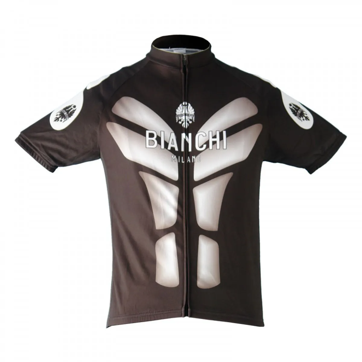BIANCHI BLACK/WHITE Cycling Jersey Short Sleeve Outlet