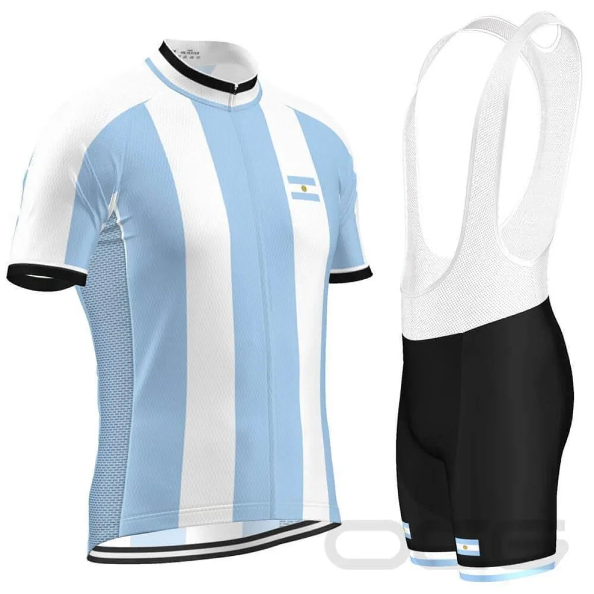 Men's Argentina Flag National Pro-Band Cycling Kit Outlet