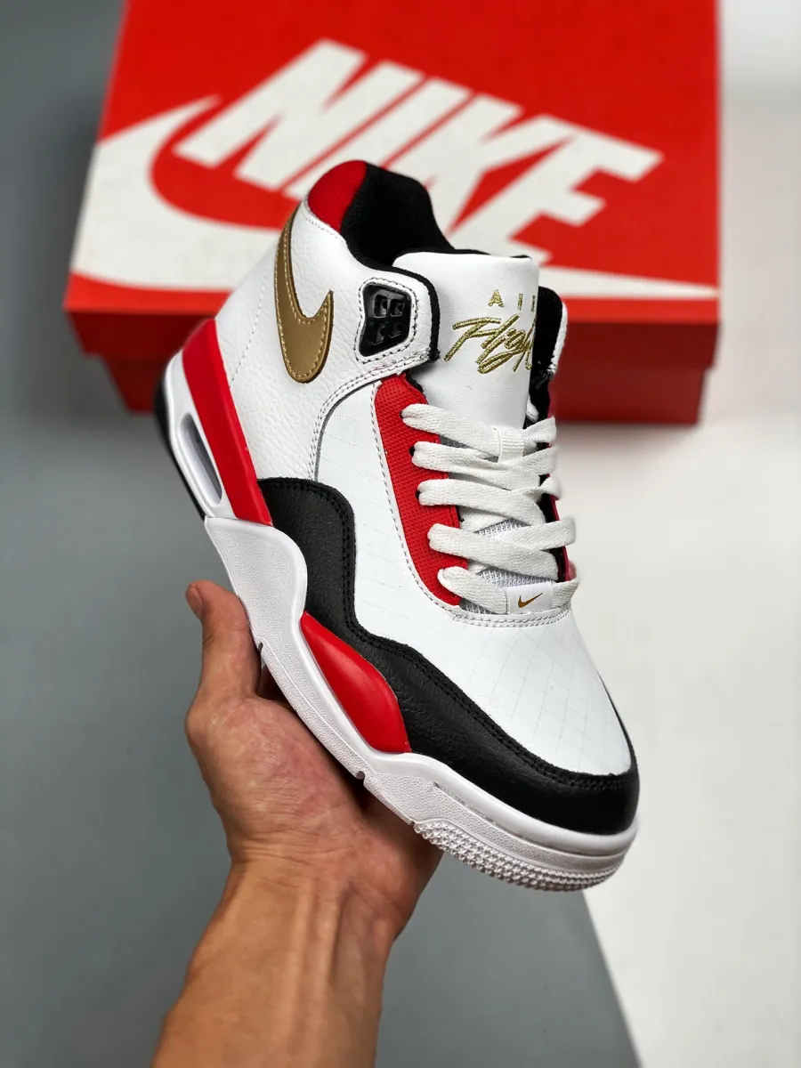 Nike Flight Legacy White Red Black Gold DD8493-169 / nike flight legacy red