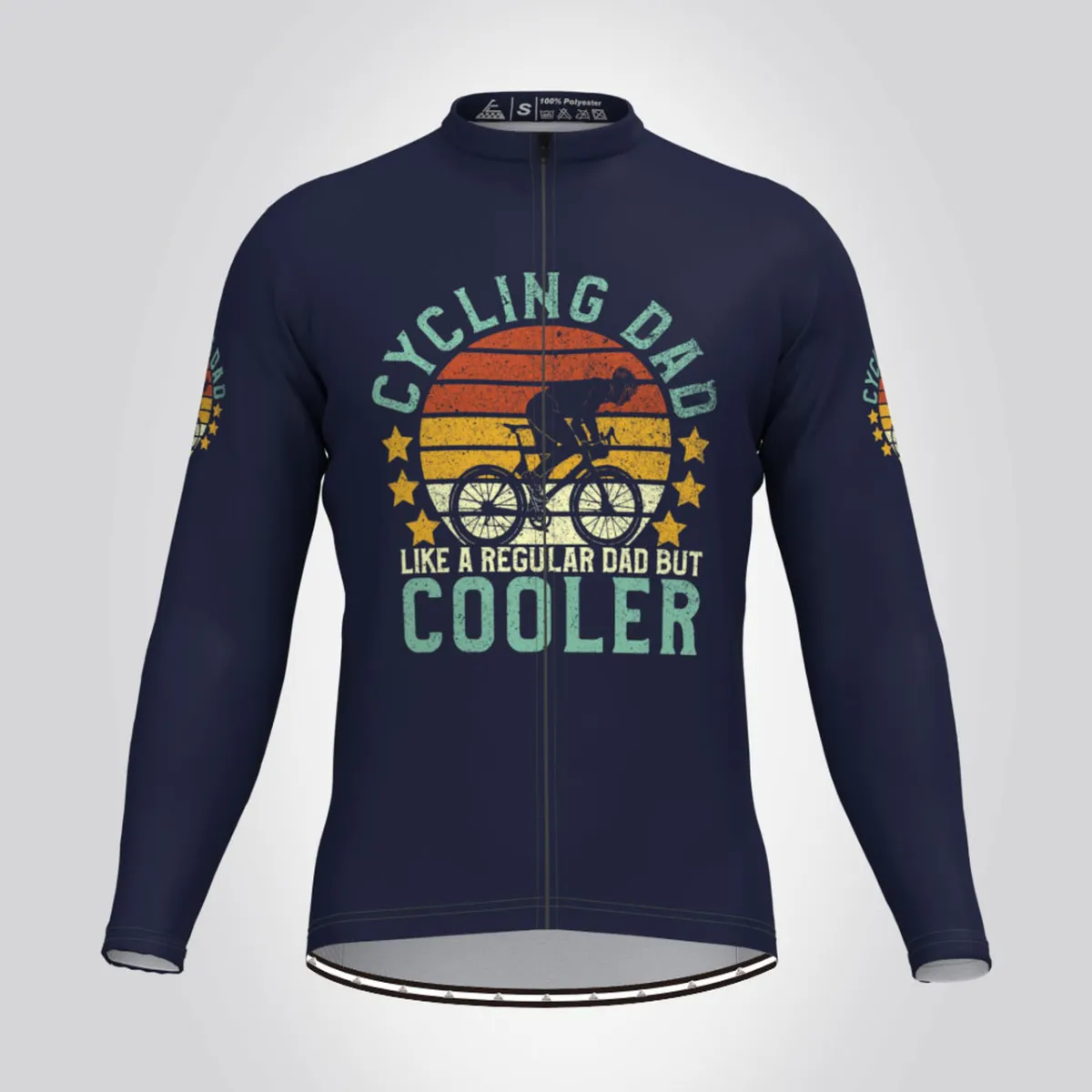 Men's Cycling Dad Long Sleeve Cycling Jersey Outlet