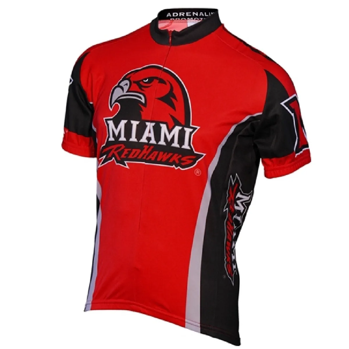 Miami of Ohio Redhawks 3/4 zip Men's Short Sleeve Cycling Jersey Cycling Jersey Miami