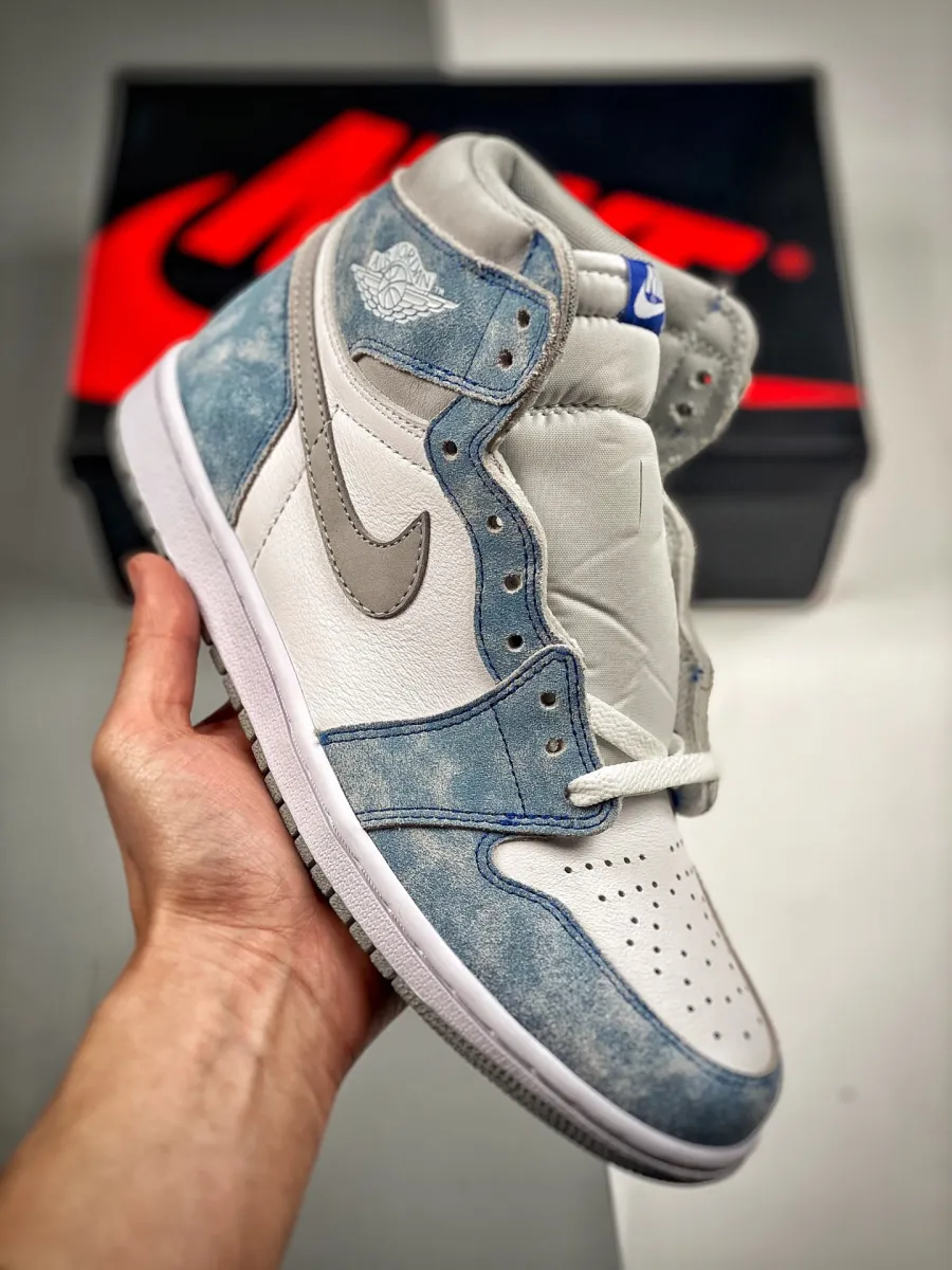 Air Jordan 1 High OG Hyper Royal/Light Smoke Grey-White 555088-402 / jordan 1 retro high og grey
