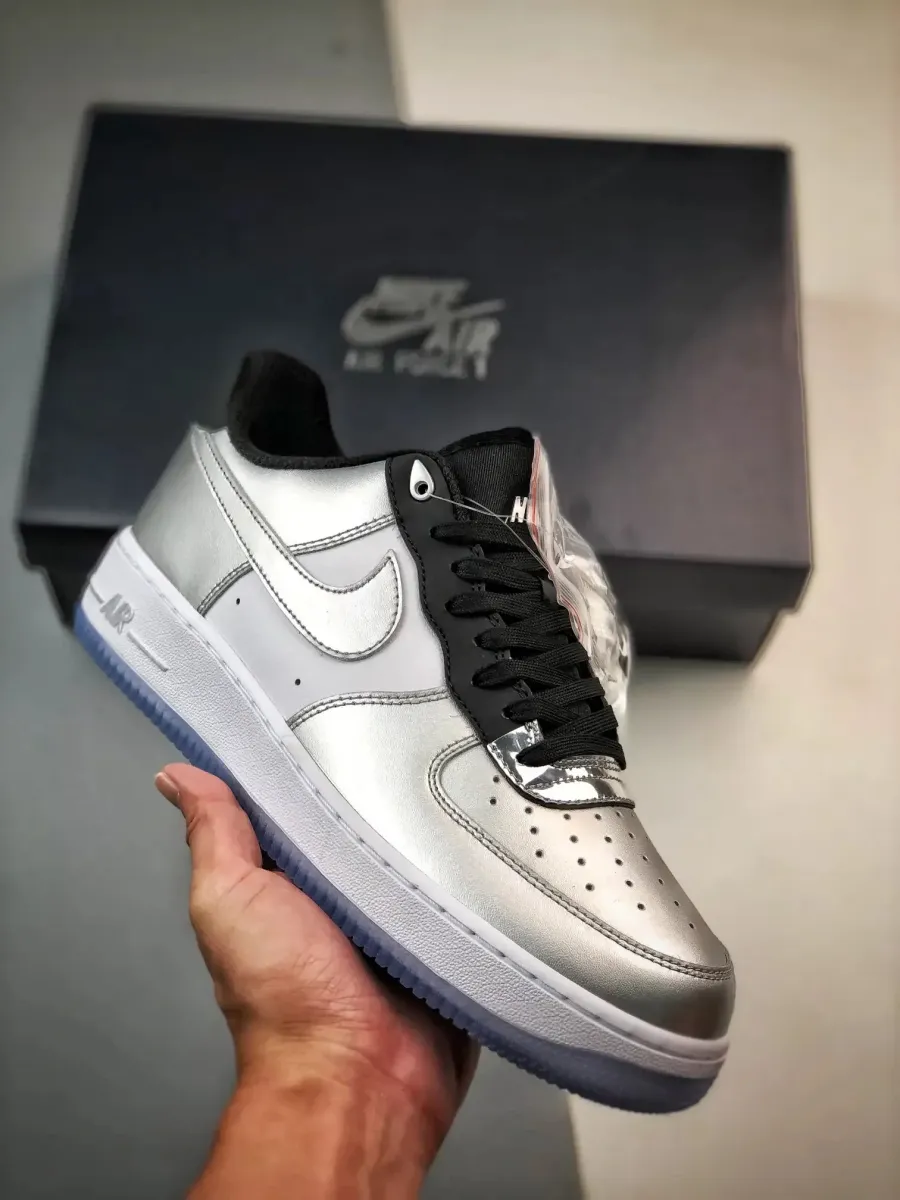 Chrome Air Force 1 - Nike Air Force 1 Low SE ChromeMetallic Silver Black DX6764-001