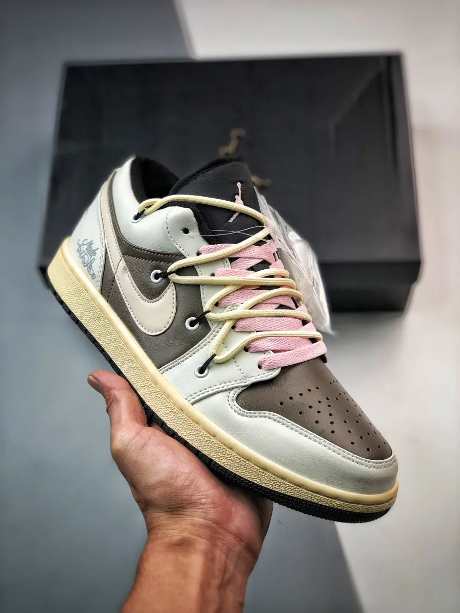 Custom Air Jordan 1 Low White Brown 1680453303 Online