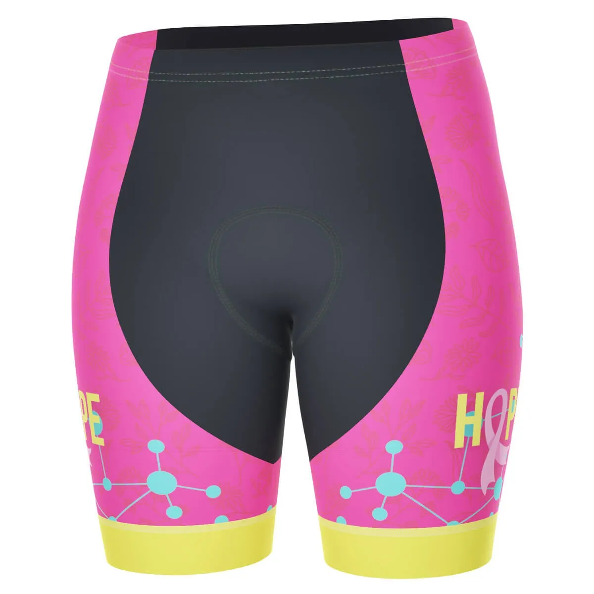 Women's Breast Cancer Faith Hope Love Gel Padded Cycling Shorts #Women's Padded Cycling Shorts