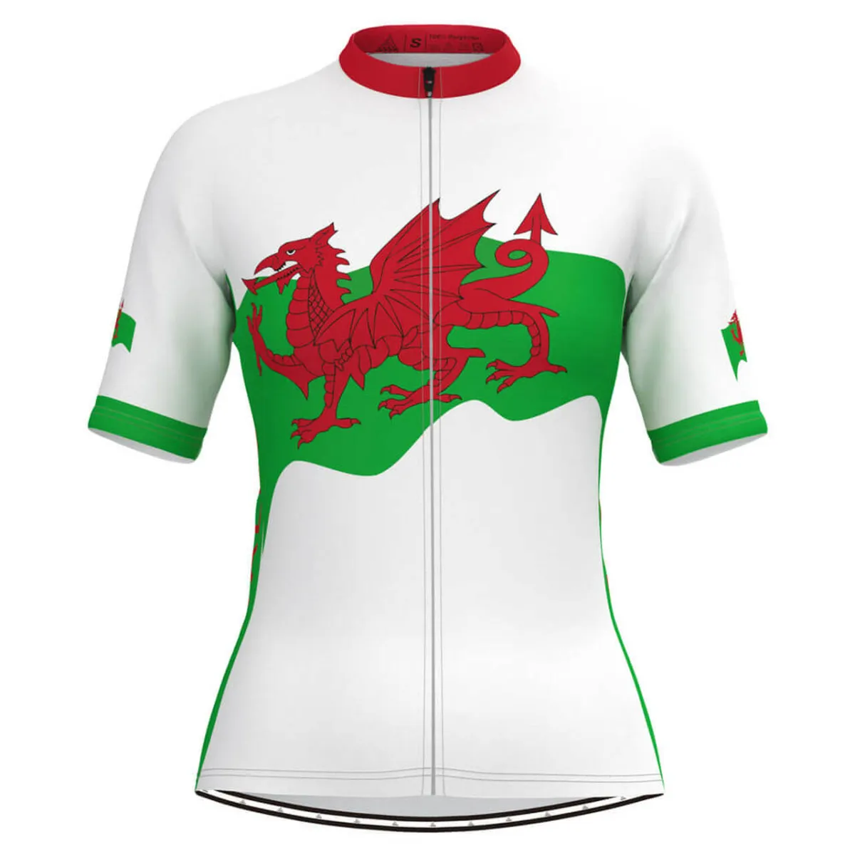 Wales Flag Women's Cycling Jersey V5 For Sale