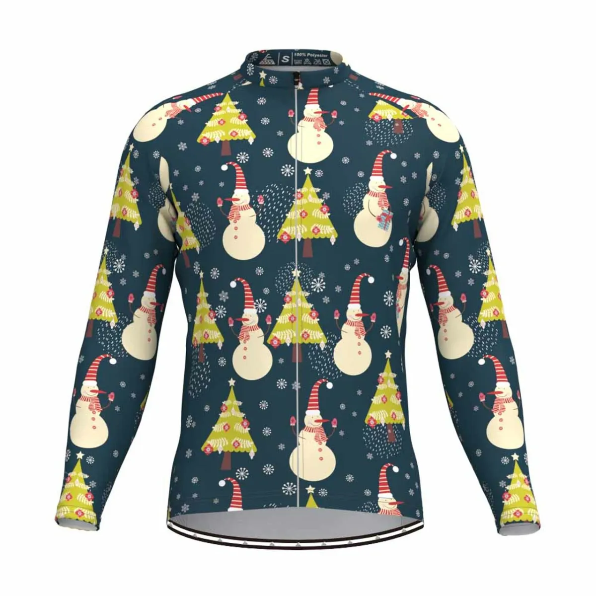 Snowman Merry Christmas Long Sleeve Cycling Jersey Online