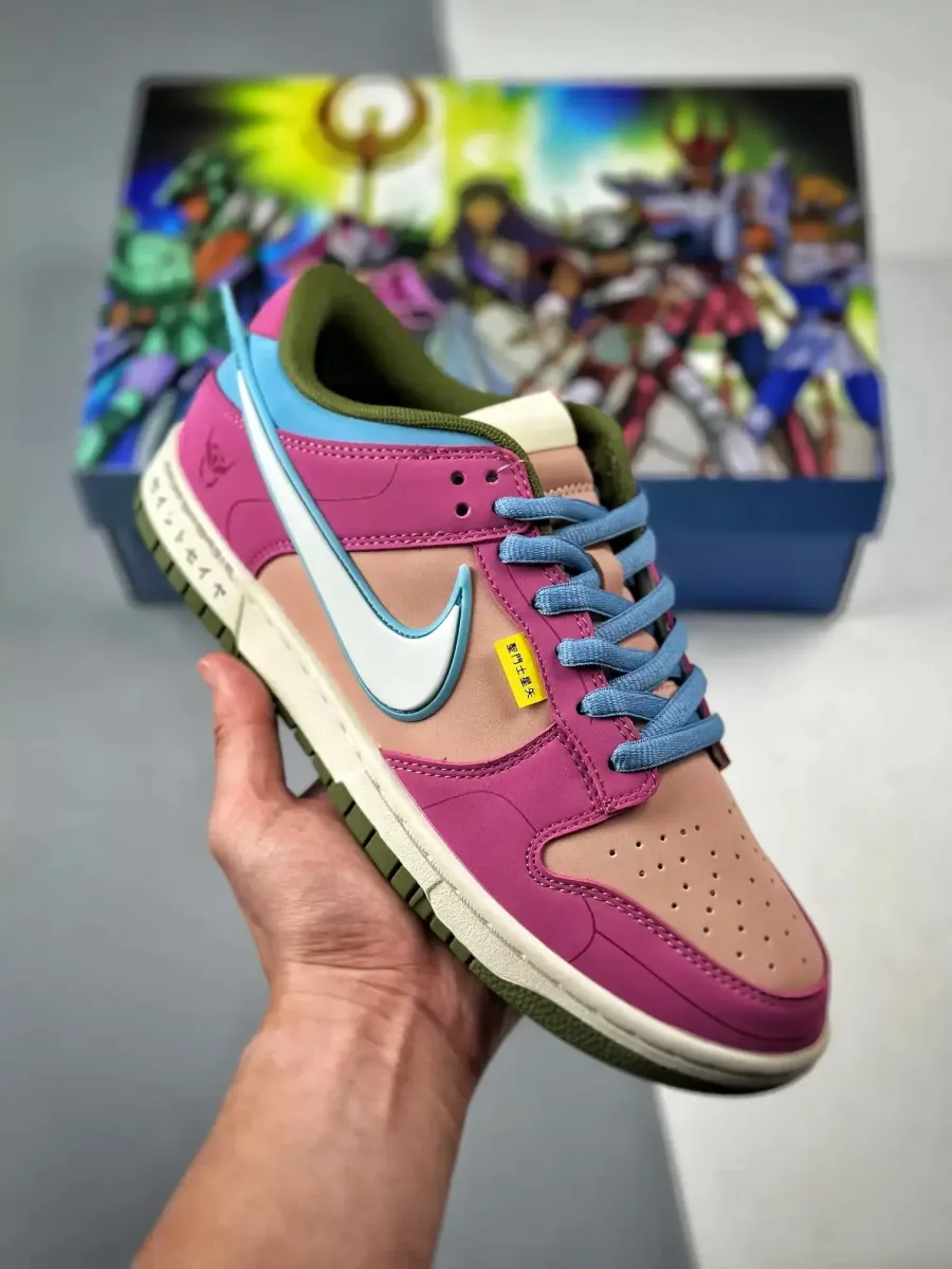Saint Seiya x Nike Dunk Low Purple Brown Blue Green