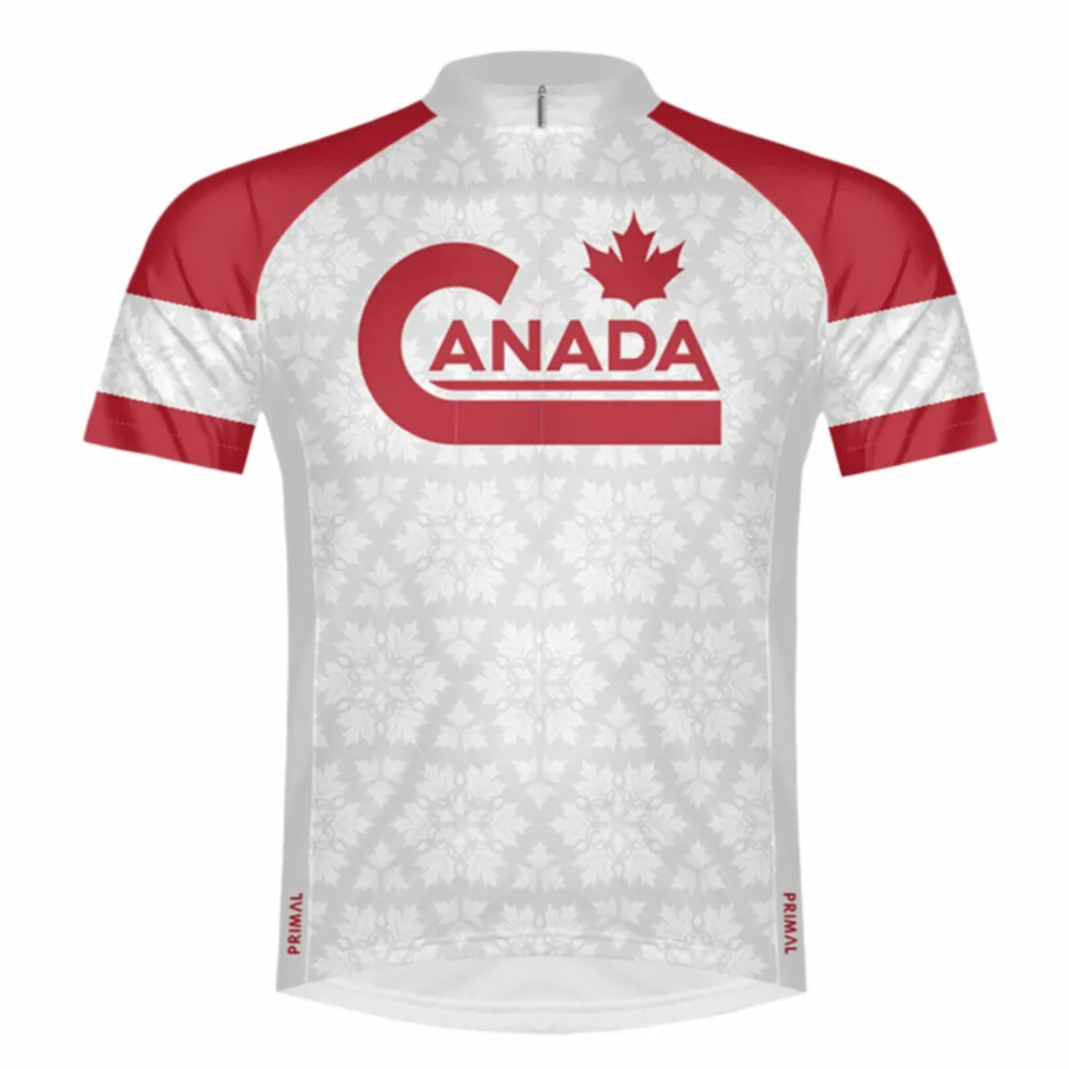Primal Wear Great White North Canada Full Zip Short Sleeve Cycling Jersey, Cycling Jersey Canada CANA20M-2