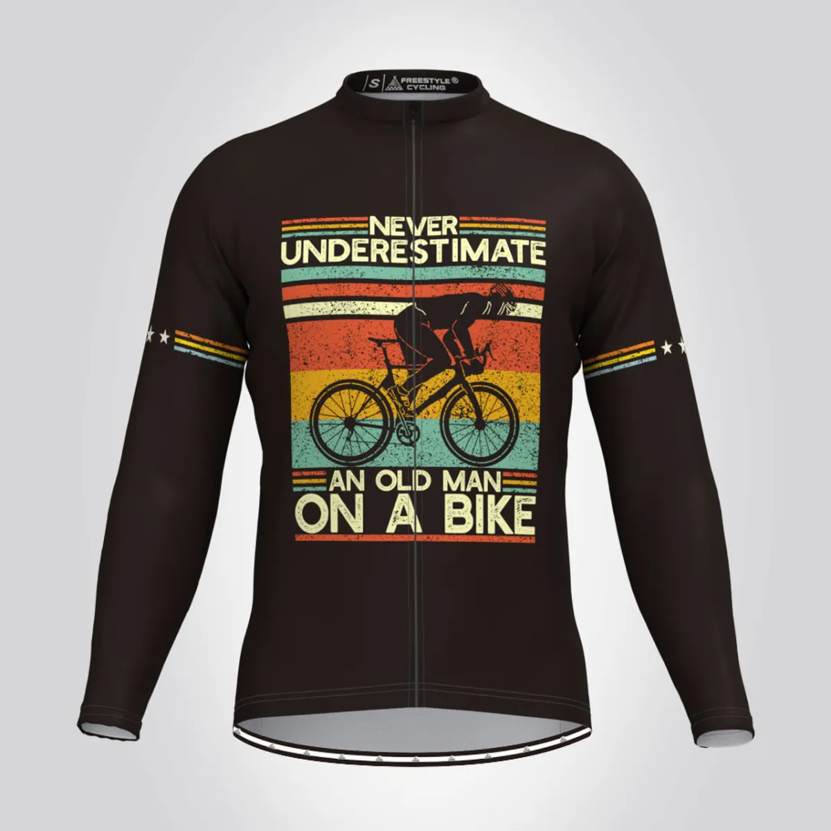 Men's Old Man Retro Long Sleeve Cycling Jersey Online