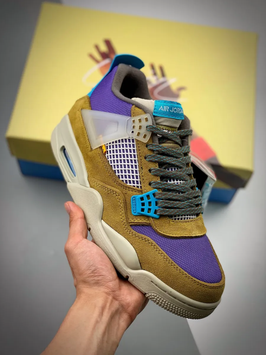 Union x Air Jordan 4 'Desert Moss/Turquoise Blue-Dark Iris DJ5718-300 / union 4 desert moss outfit