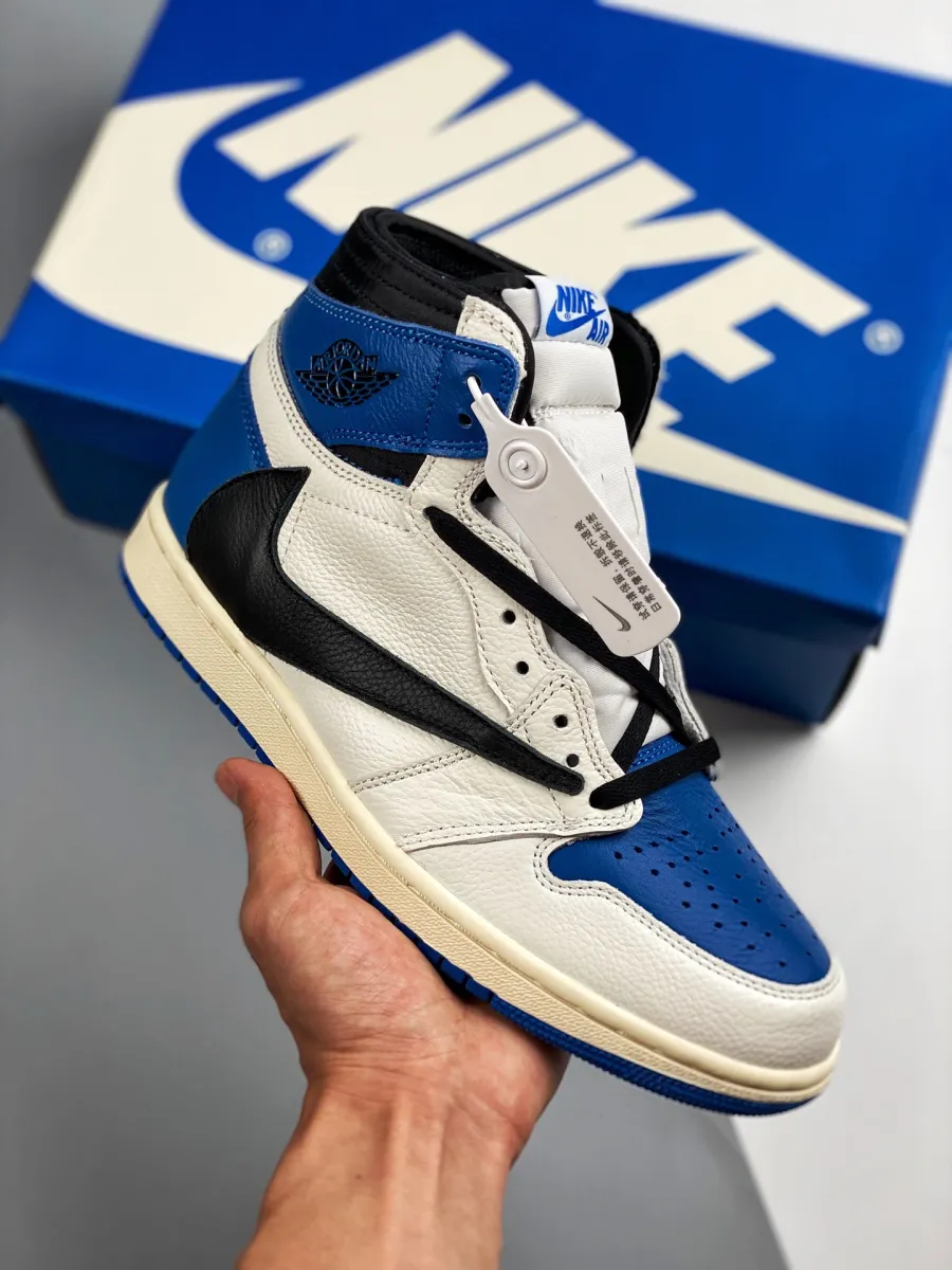 Fragment x Travis Scott x Air Jordan 1 High OG SP 'Military Blue' travis scott fragment high