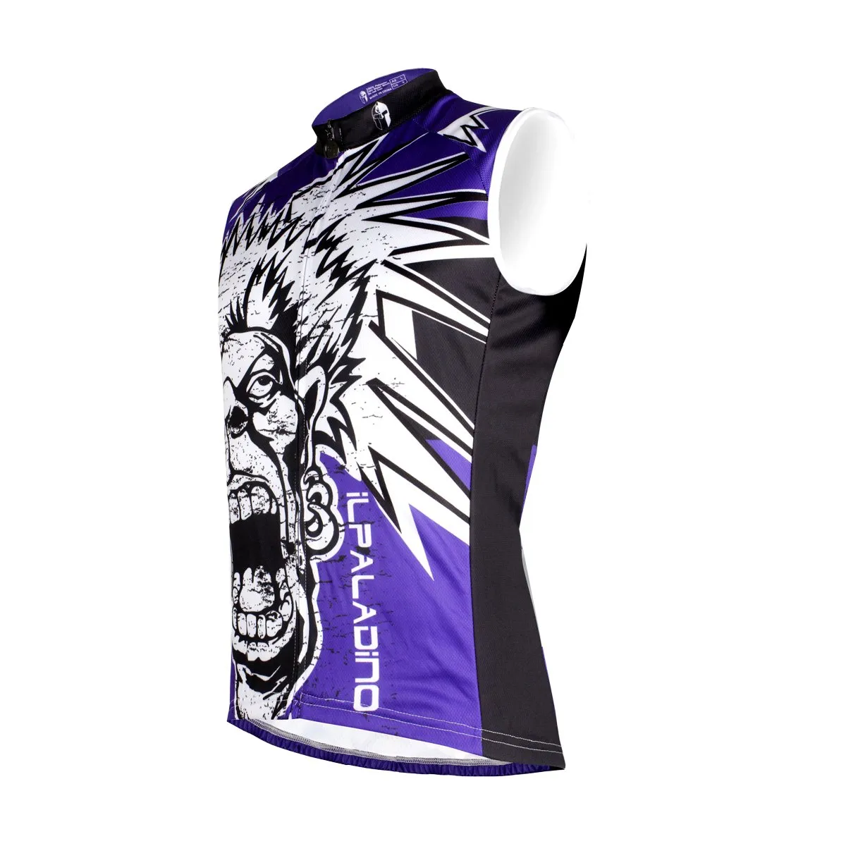 Angry Bellow Crazy Purple Men's Cycling Sleeveless Bike Jersey T-shirt Summer Spring Road Bike Wear Mountain Bike MTB Clothes Sports Apparel Top NO.W 669