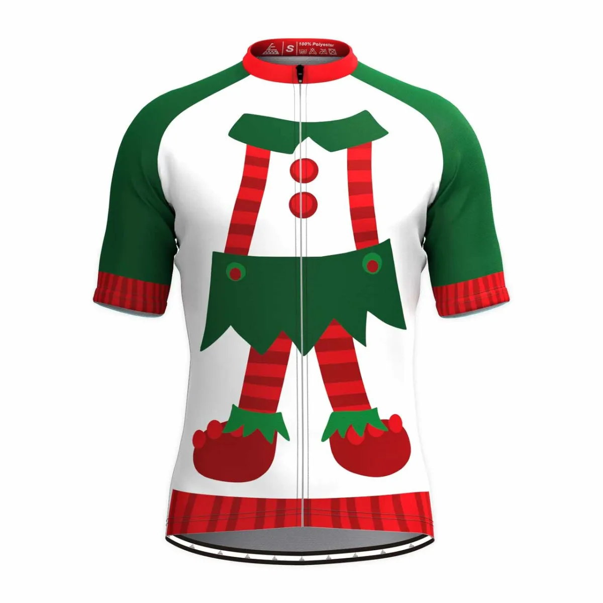 Ugly Christmas Sweater Elf Cycling Jersey White Online