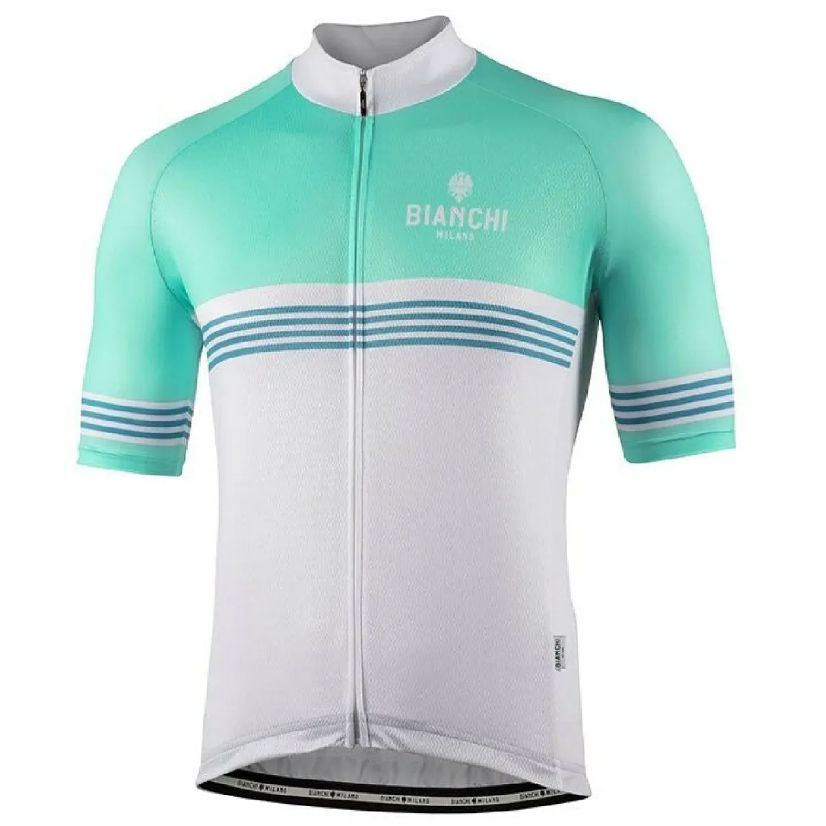 Nalini 2021 Bianchi Milano Prizzi Short Sleeve Cycling Jersey White/Celeste