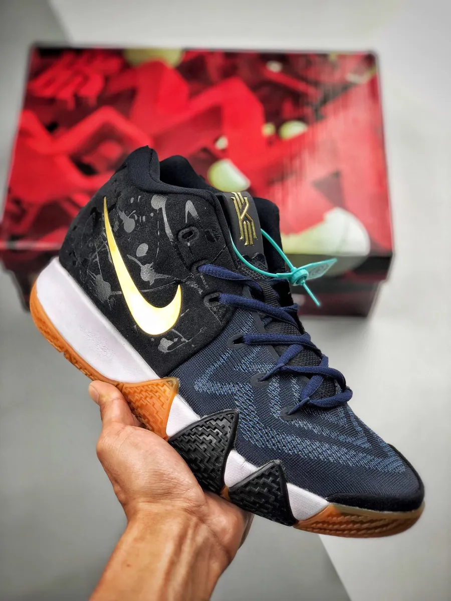 Nike Kyrie 4 Pitch Blue/Metallic Gold 943807-403 Outlet