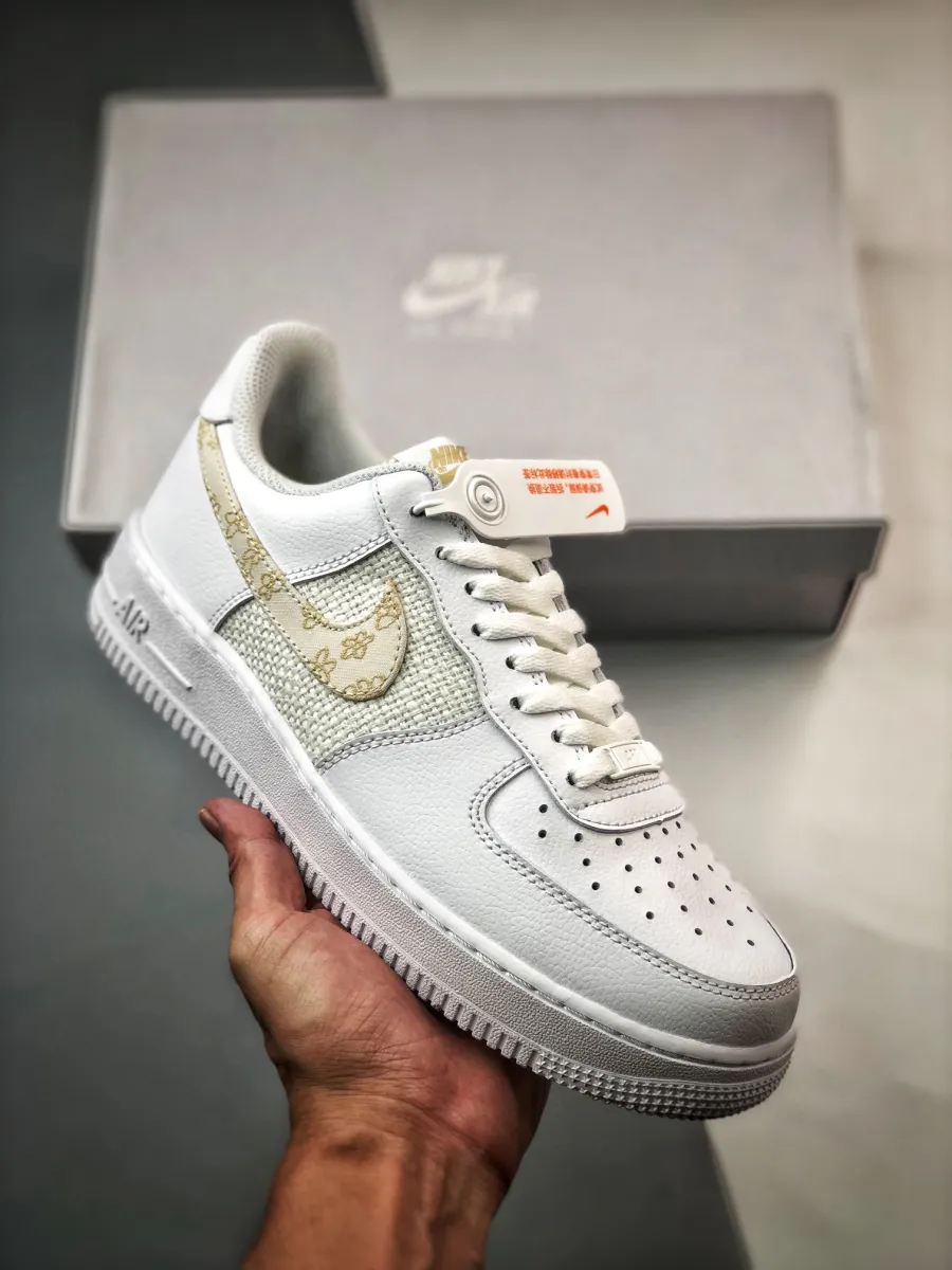 Nike Air Force 1 Low Flower Swoosh DO9458-100 Air Forces With Flowers
