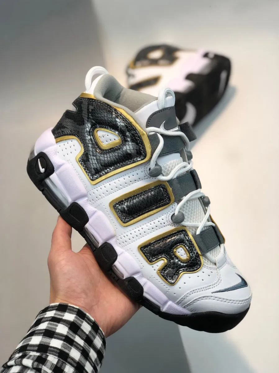 Nike Air More Uptempo SE 'Snakeskin' White/Anthracite-Metallic Gold metallic gold foamposites