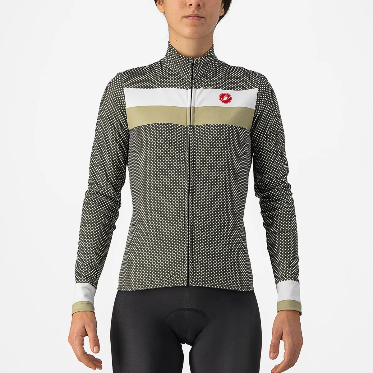 Castelli Volare woman long sleeves jersey - Green #Donna Volare
