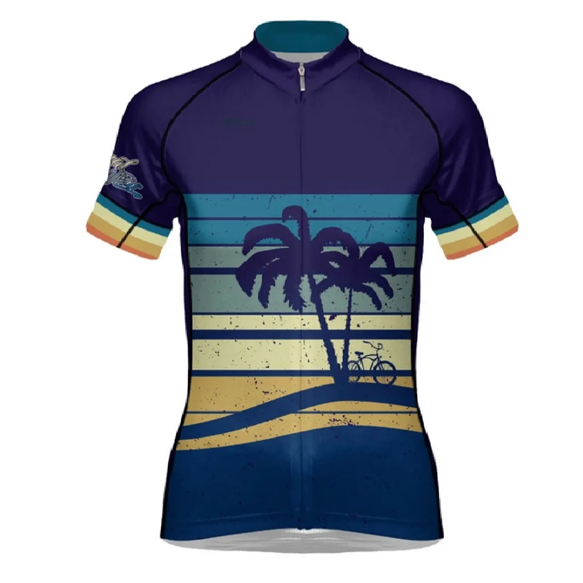Primal Wear Beachy Keen Women's Full Zip Evo 2.0 Race Fit Cycling Jersey