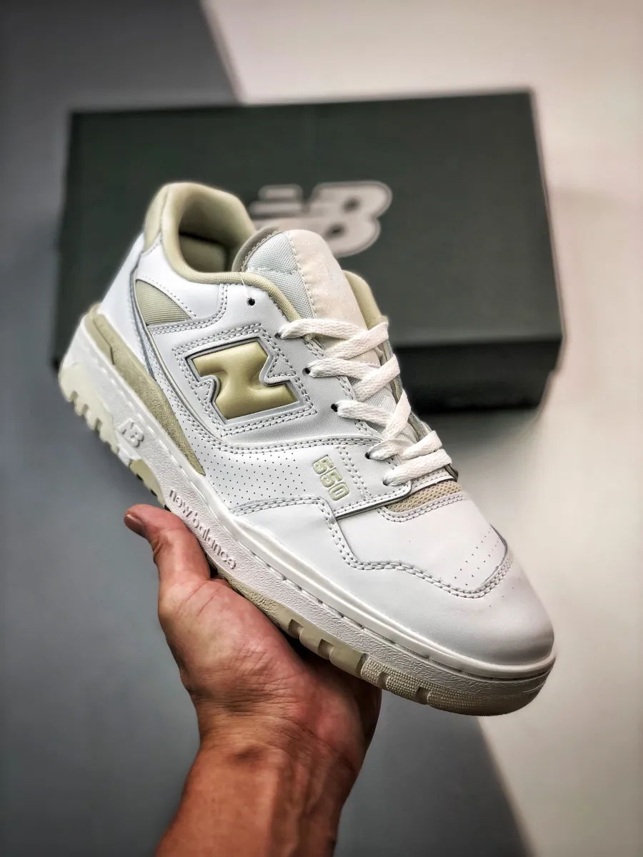 New Balance 550 White/Silver Birch New Balance 550 White Beige Women's