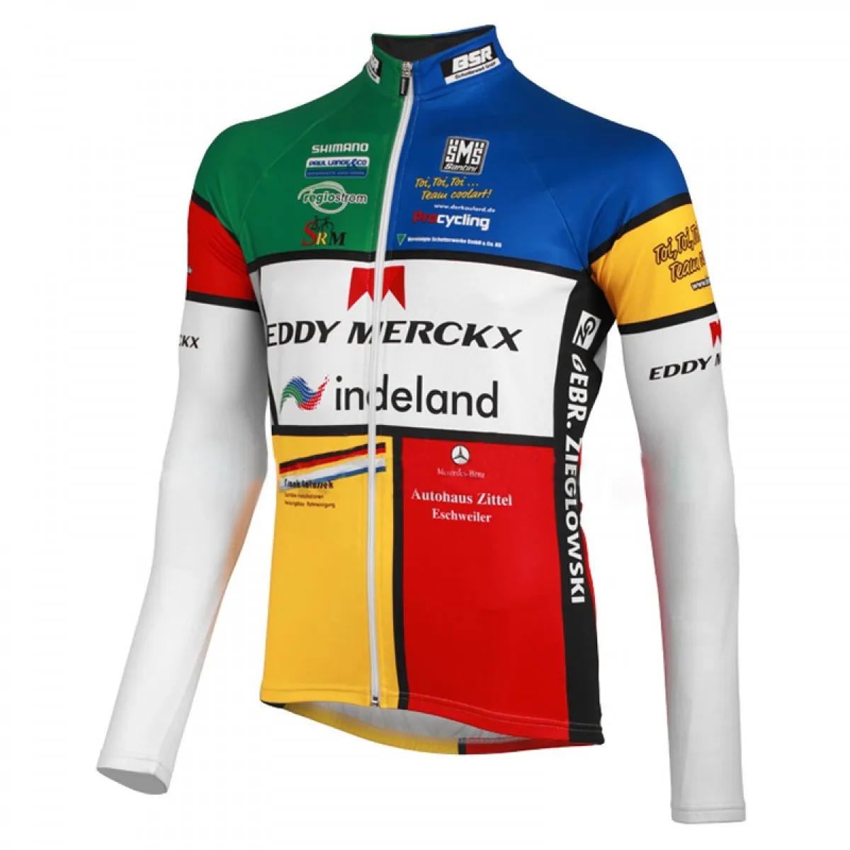 2012 Eddy Merckx-Indeland Winter Fleece Long Sleeve Cycling Jersey Jackets