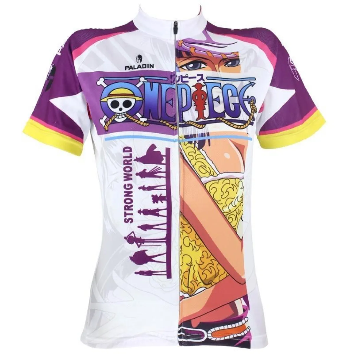 ONE PIECE Series Nico Robin Paramecia-type Flower-Flower Fruit Woman's Short-sleeve Cycling Jersey Team Leisure Jacket T-shirt Pretty Summer Spring Autumn Clothes Sportswear Anime Archaeologist NO.073
