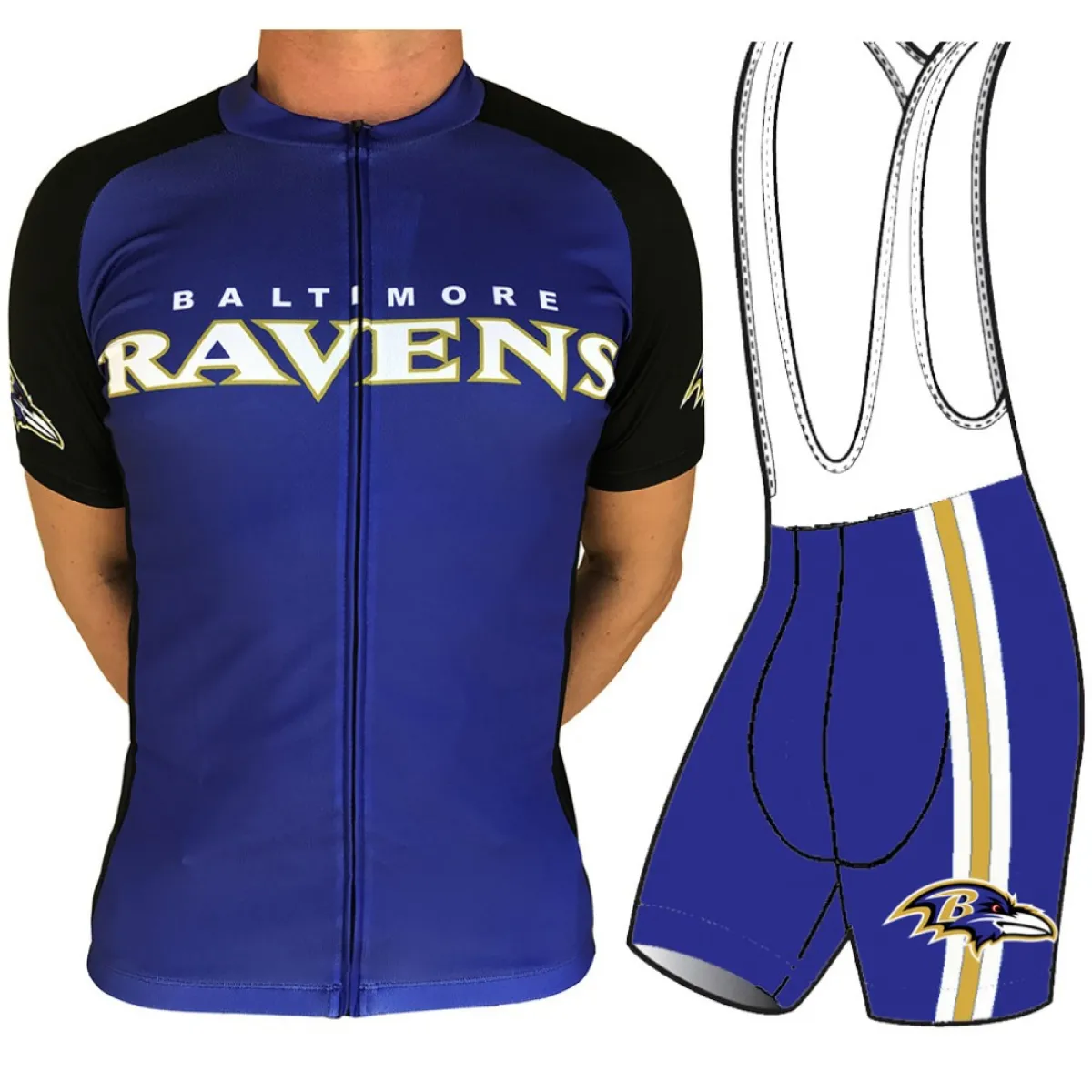 NFL Baltimore Ravens Short Sleeve Cycling Jersey Only