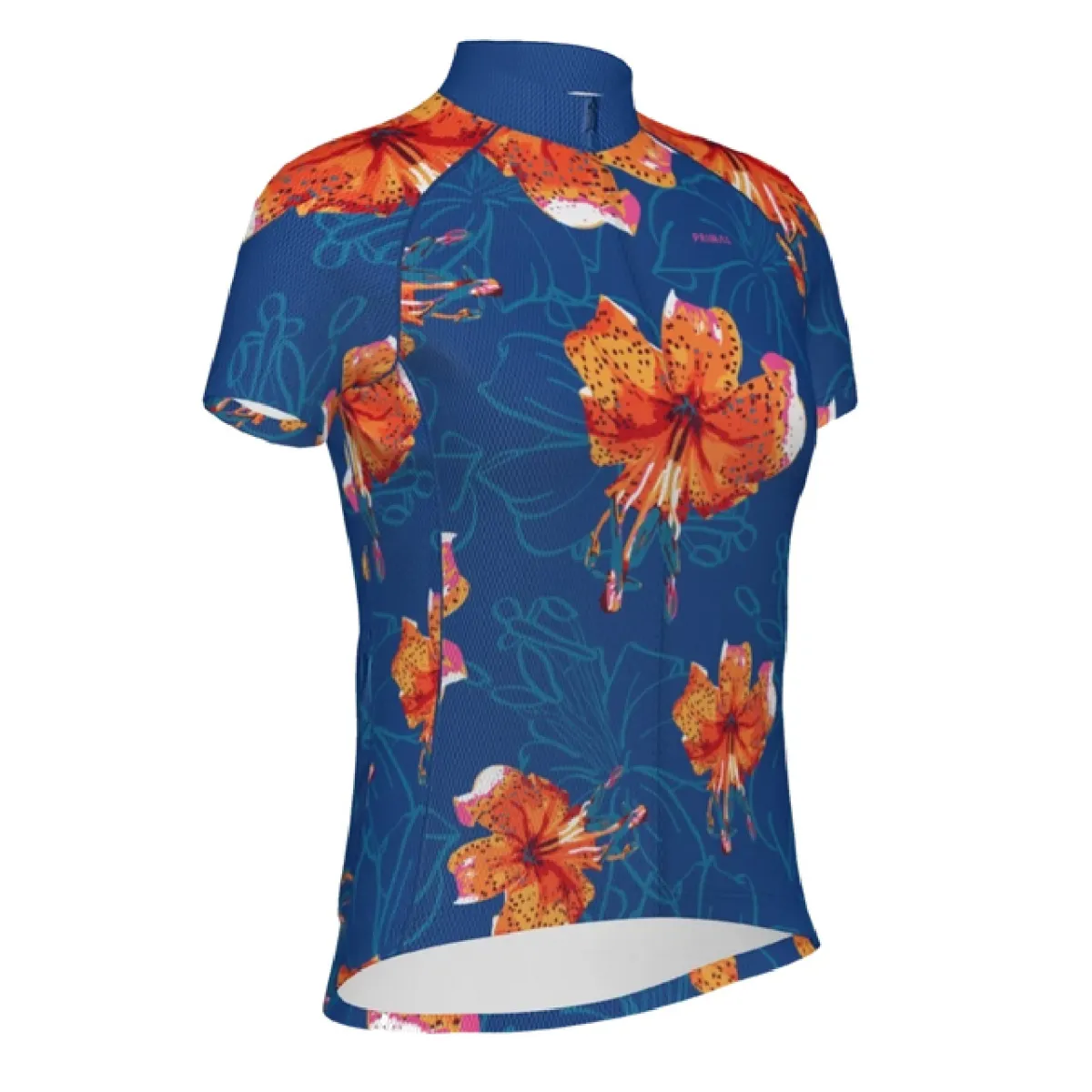 Primal Wear Hula Full Zip Short Sleeve Women's Sport Hawaii Theme Cycling Jersey