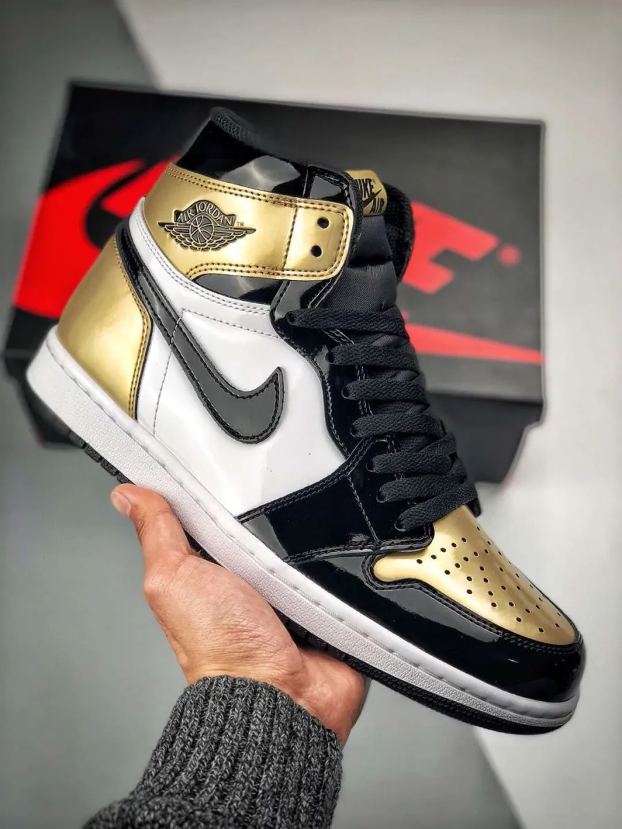 Air Jordan 1 Retro High Og Nrg 'Gold Toe' AJ1 Black/Black-Metallic Gold-White / jordan 1 nrg