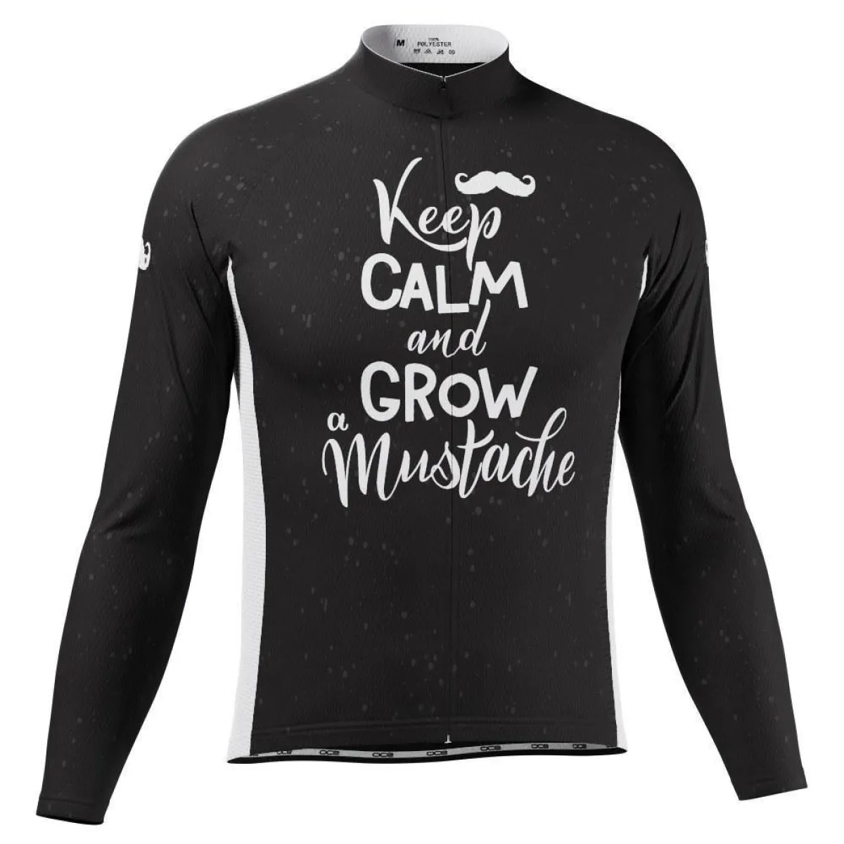 Men's Keep Calm Mustache Long Sleeve Cycling Jersey Online