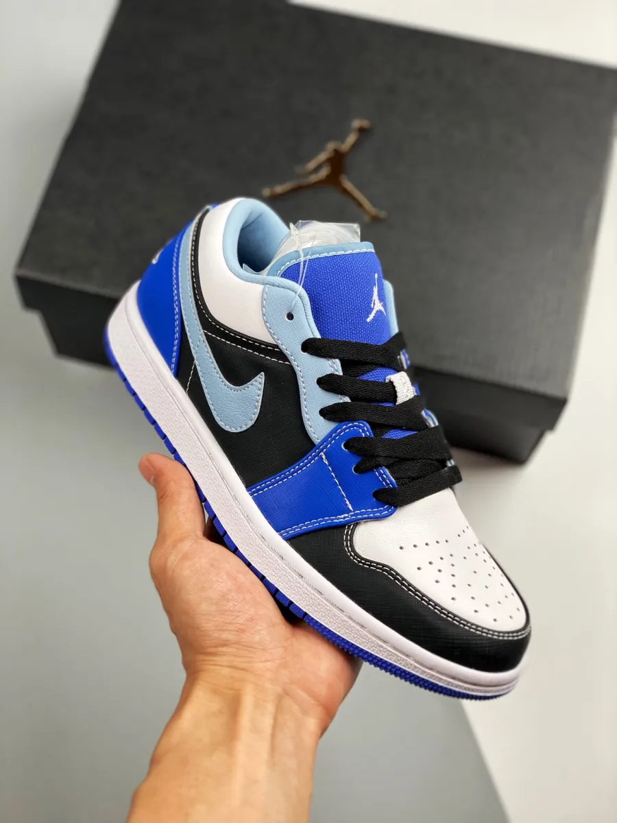 Air Jordan 1 Low Black Blue White DH0206-400 - jordan 1s black and blue