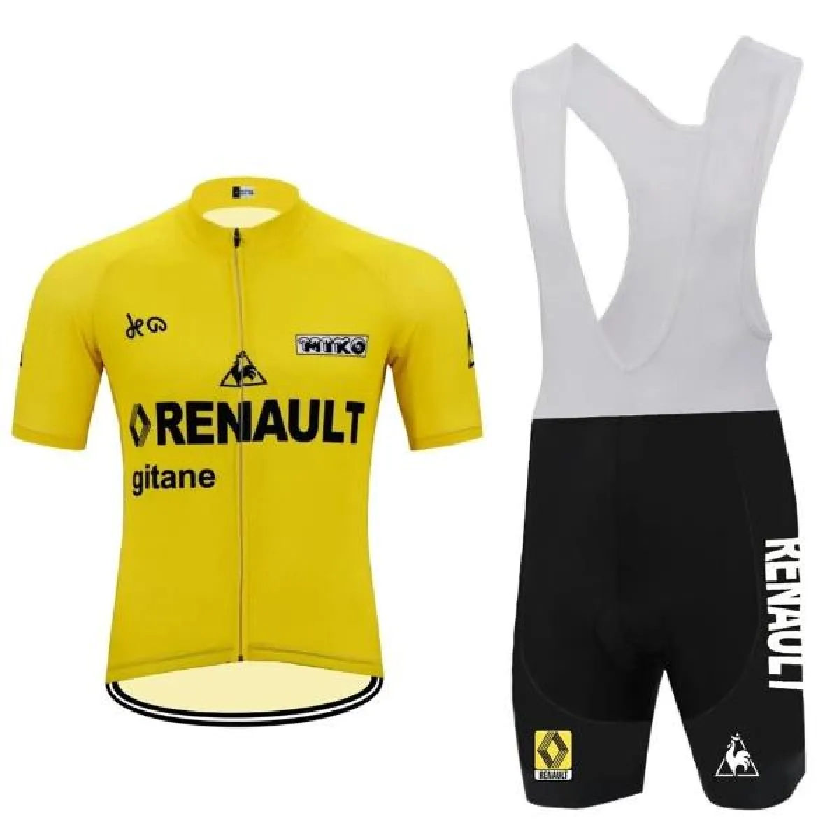 Renault Gitane 78 vintage Yellow cycling set short sleeve