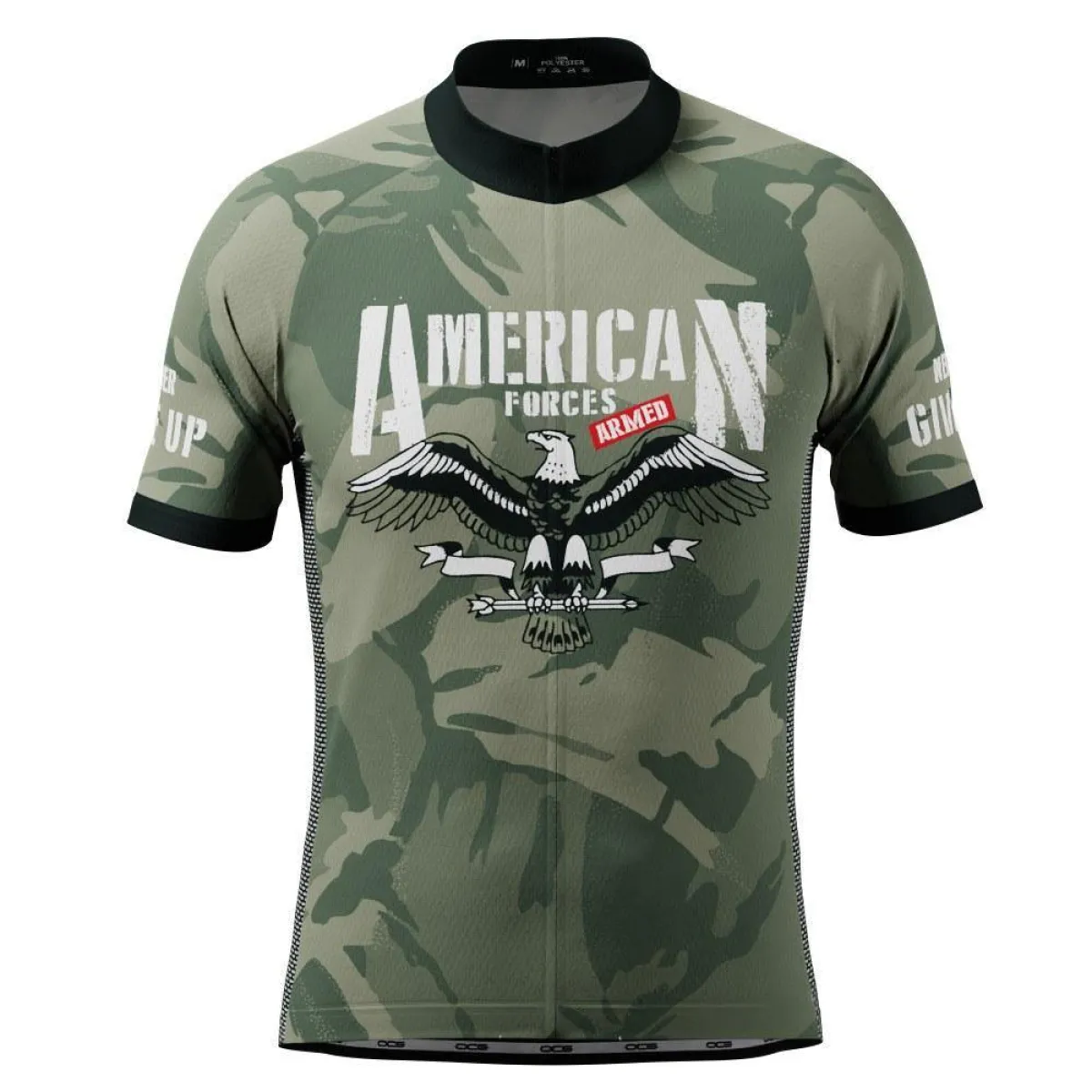 Men's American Armed Forces Short Sleeve Cycling Jersey, Military Cycling Jersey