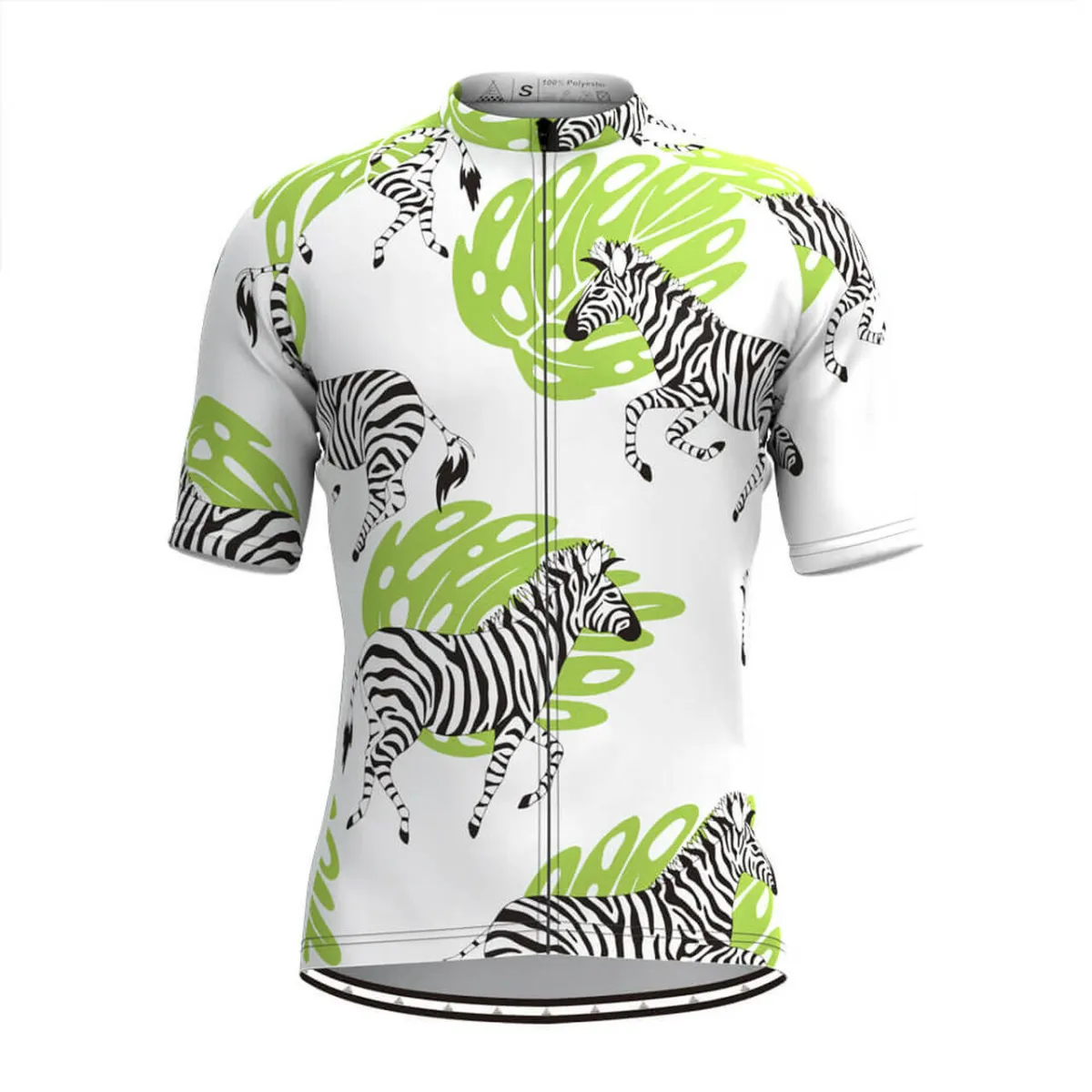 Men's Zebra Print Aloha Hawaiian Cycling Jersey