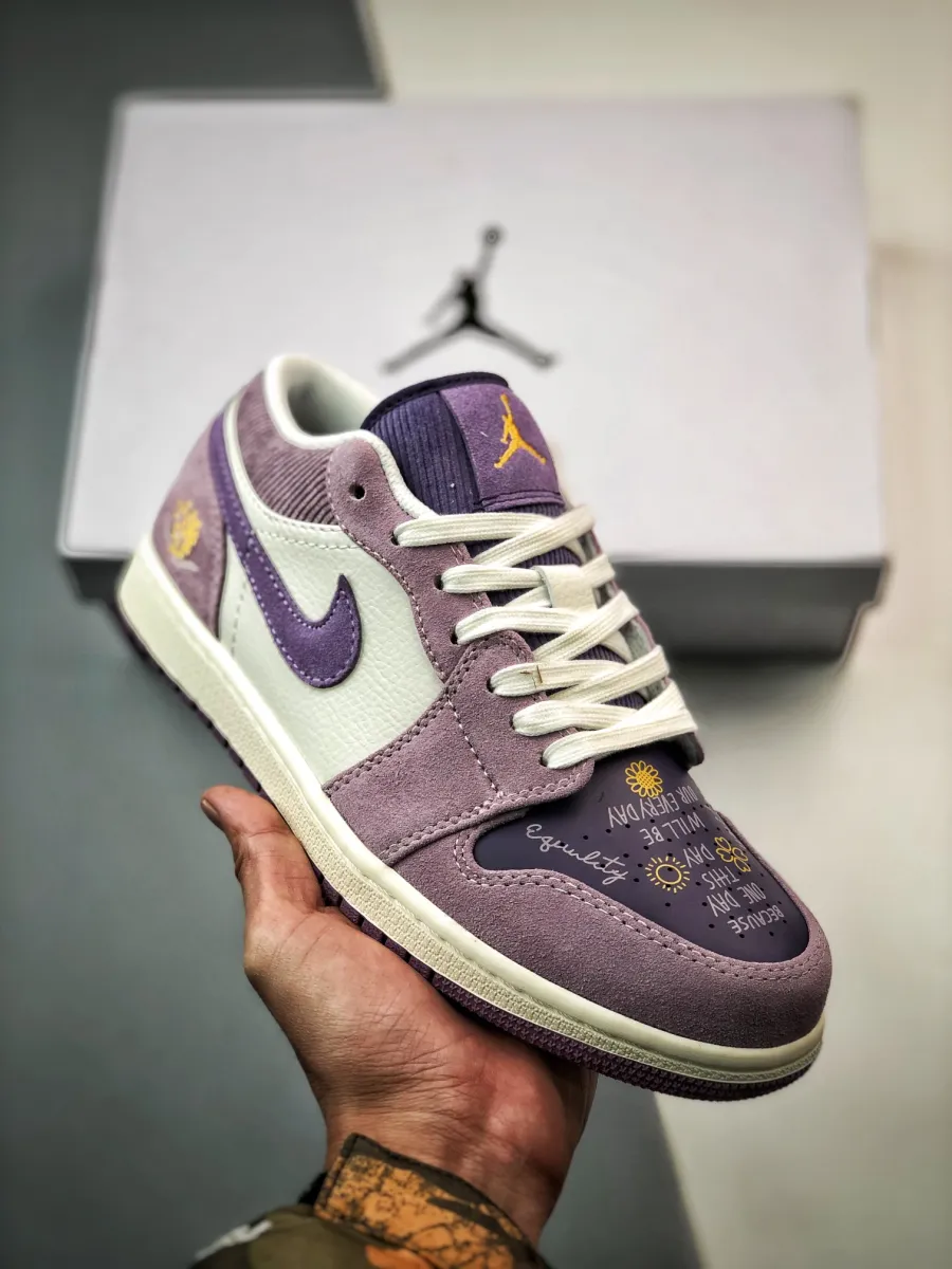 Air Jordan 1 Low 'Unity' Purple Smoke/Sail-Purple DR8057-500 / jordan 1 purple smoke