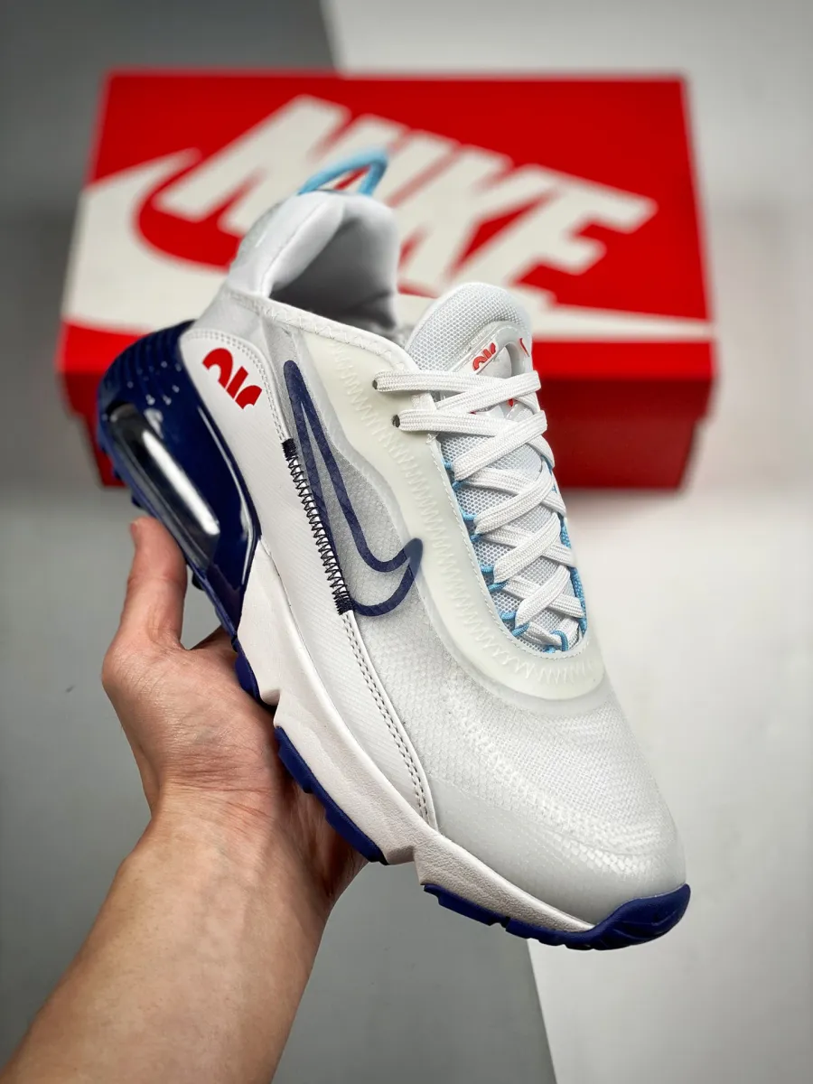 Nike Air Max 2090 White Navy Red DM2823-100 / nike air max 90 white red navy