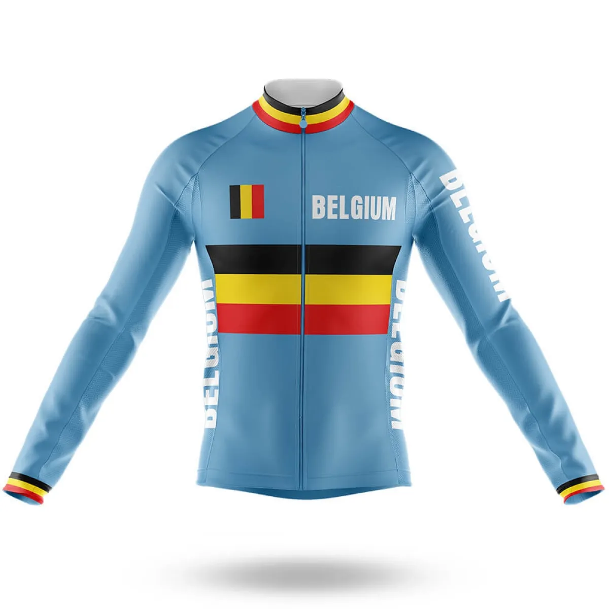 Belgium Flag - Men's Cycling Kit / Long Sleeve Jersey