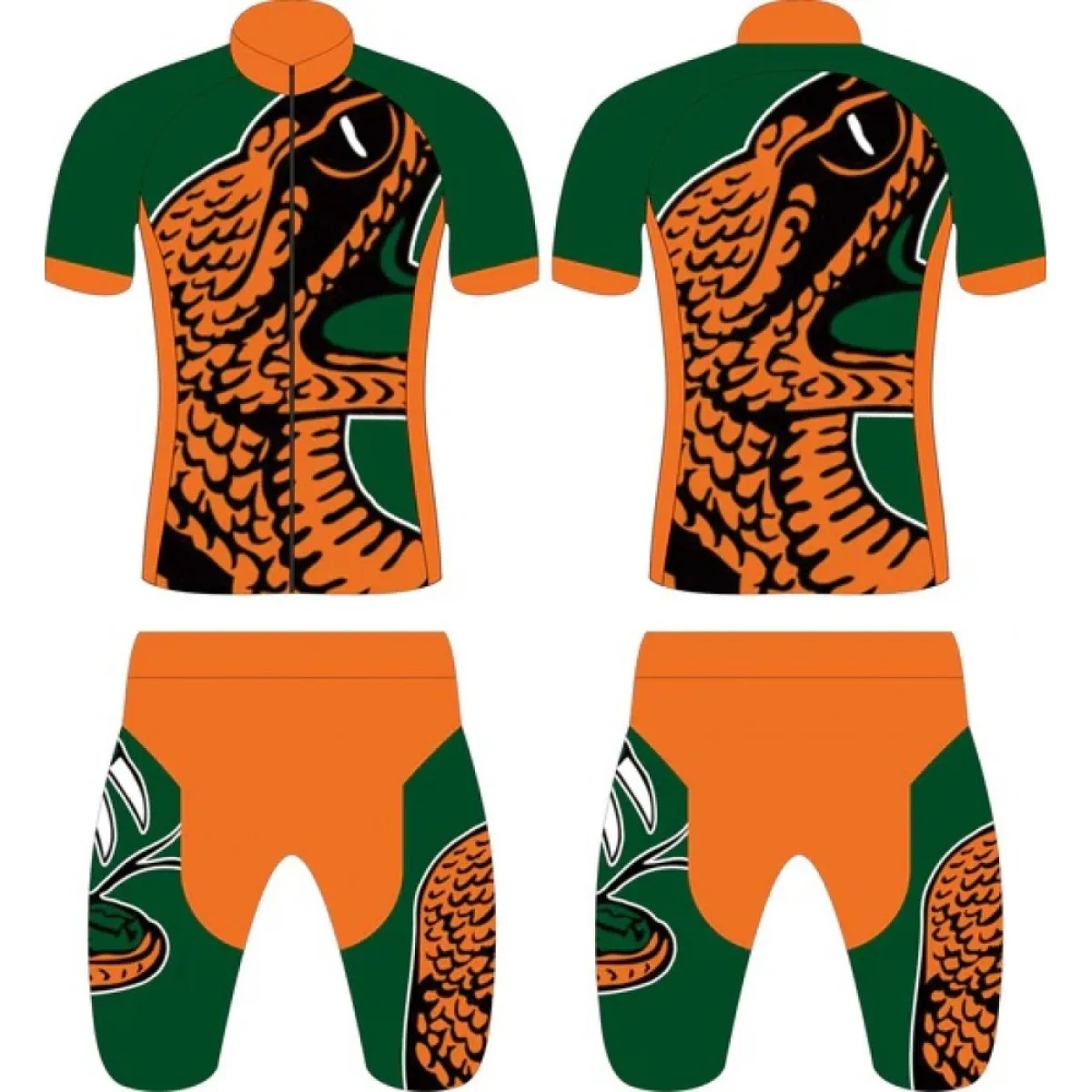 FAMU Florida A&M University Rattlers Cycling Jerseys and shorts