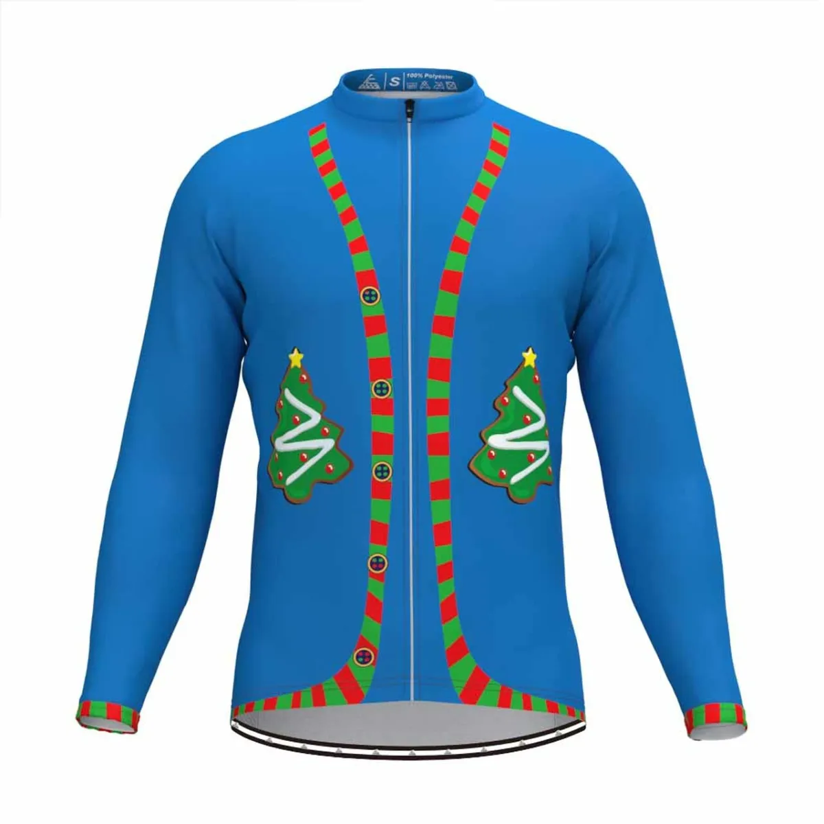 Ugly Christmas Sweater Vest LS Cycling Jersey-Tree Outlet