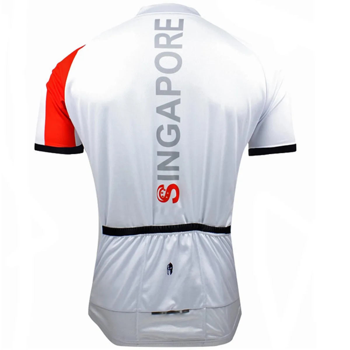 ILPALADINO Singapore Simple White Shirt Red Men's Cycling Wear Mountain Bike Jersey Crazy Bike Shirt for Summer Pro Cycle Clothing NO.055