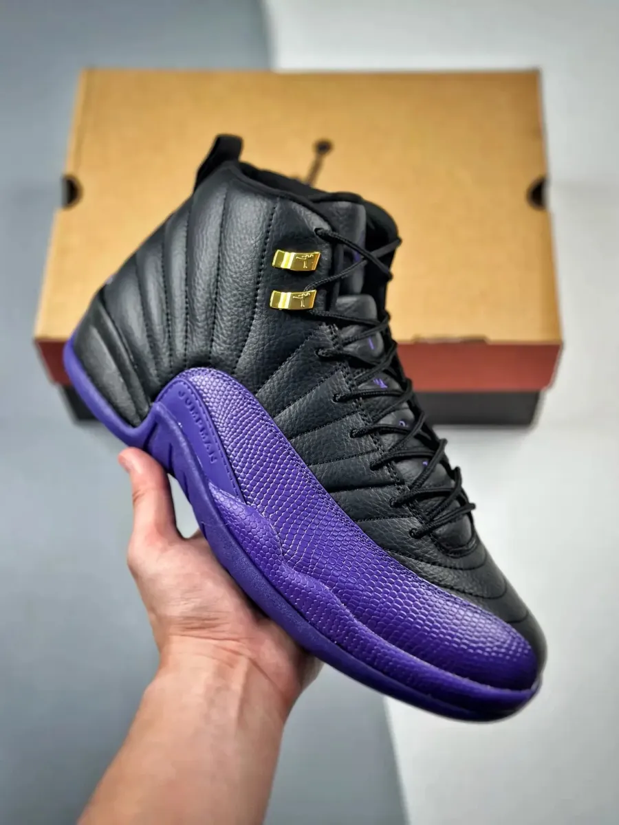 Black And Purple Jordan 12 Air Jordan 12 Black/Field Purple-Metallic Gold-Taxi CT8013-057
