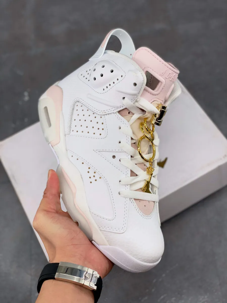 Air Jordan 6 Retro Gold Hoops DH9696-100 #jordan 6 metallic gold